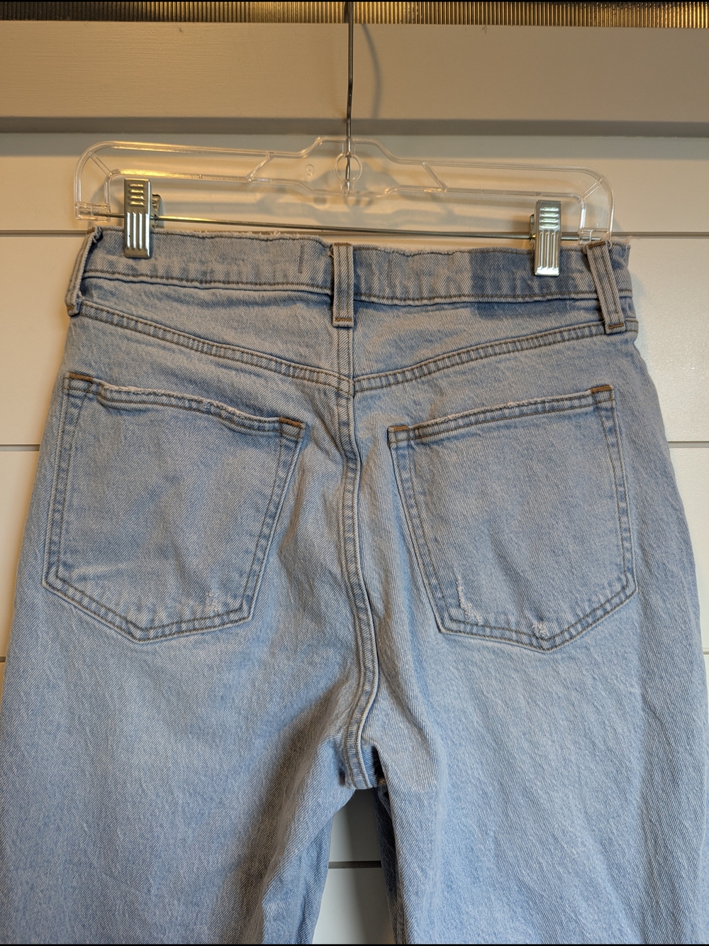 Abercrombie & Fitch 90s Straight Ultra High Rise Jeans Size 8 R 29 Split Front - Picture 9 of 14